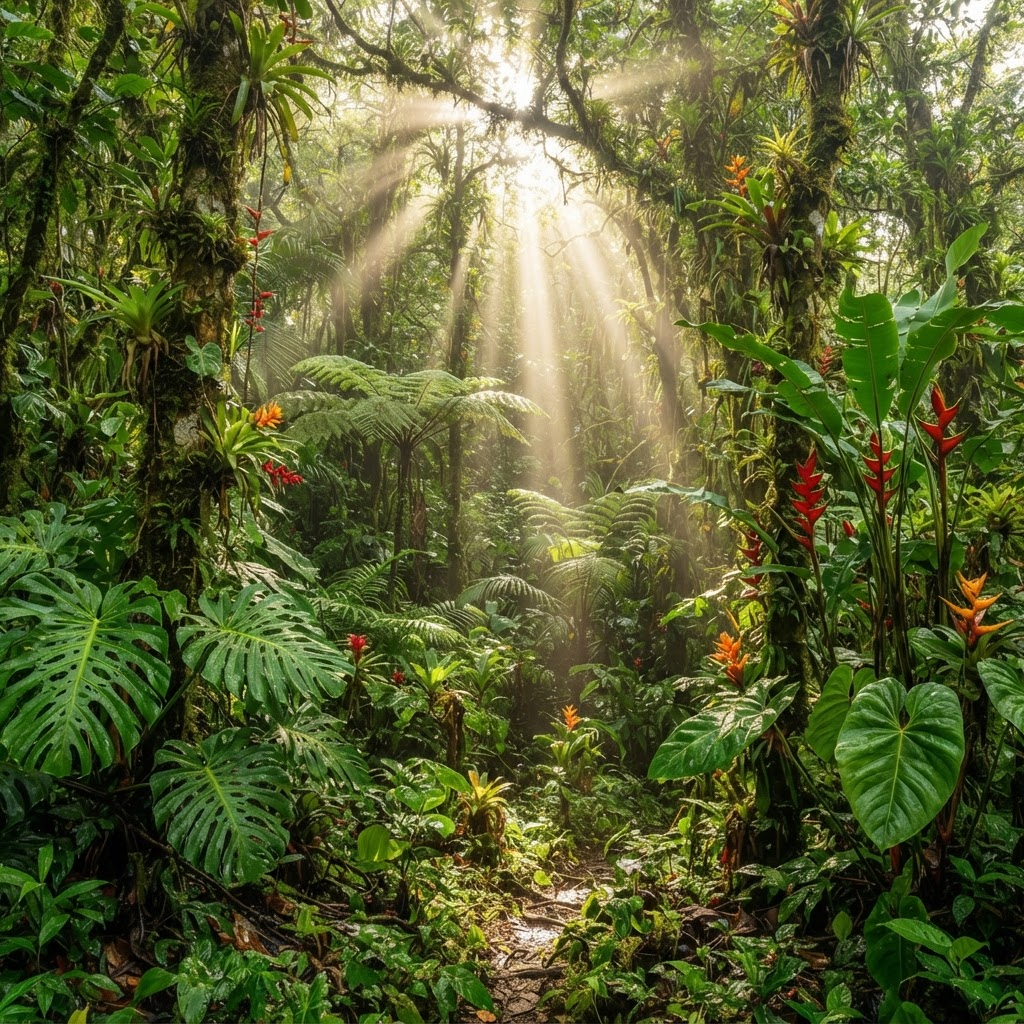 Tropical Rainforest: Green in every direction