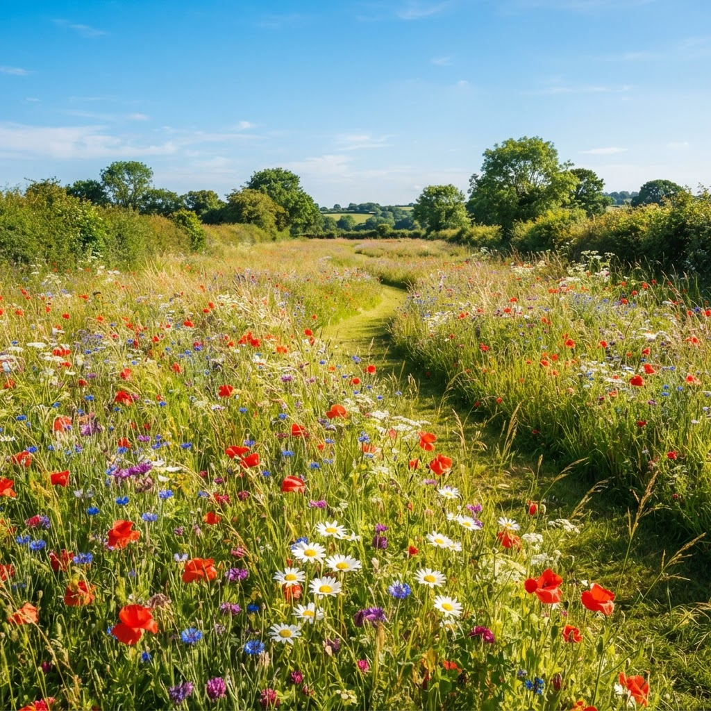 Wildflower Meadow: Cut once, and only in August